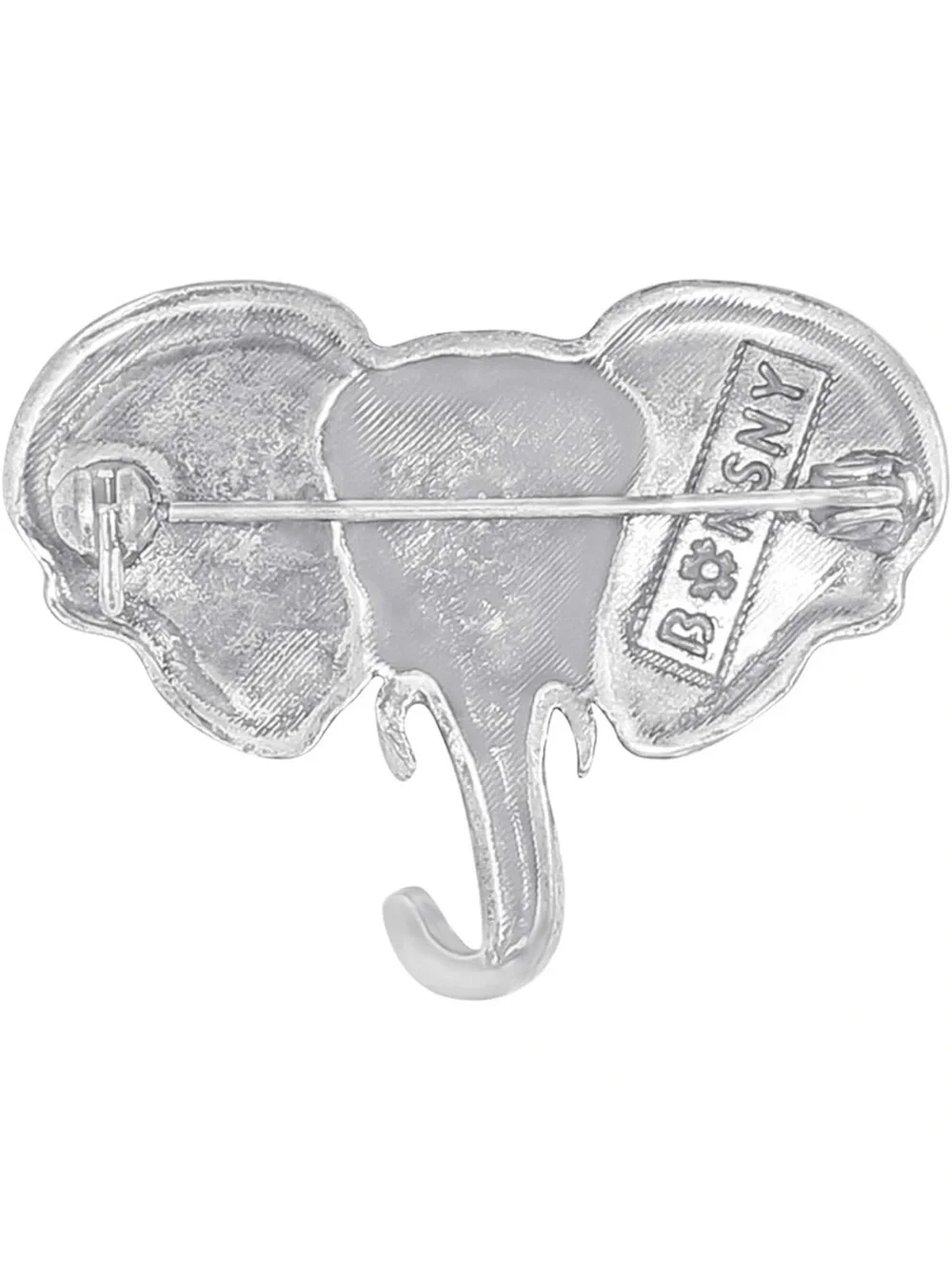 New Gold Elephant Wall Hook with Multicolor Patterned Ears